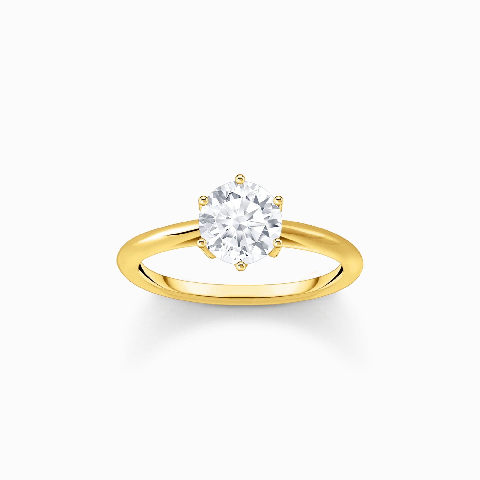 Bague Zircon Clair - Vermeil