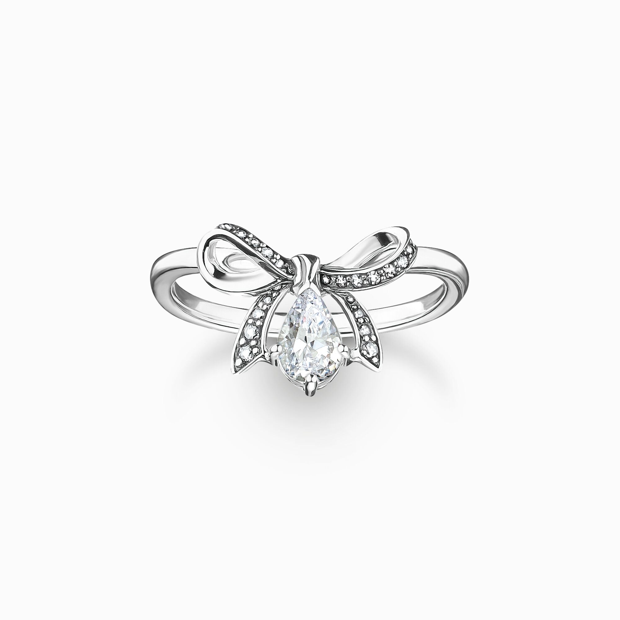 Bague noeud argent sterling zircon blanc Thomas Sabo bijoux style mode 