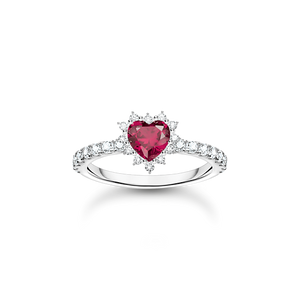 Bague Romance Coeur Rouge