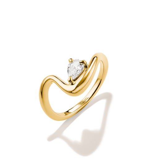 Bague Vague et zircon Placage Or 18 carats Thomas Sabo cute tendance 