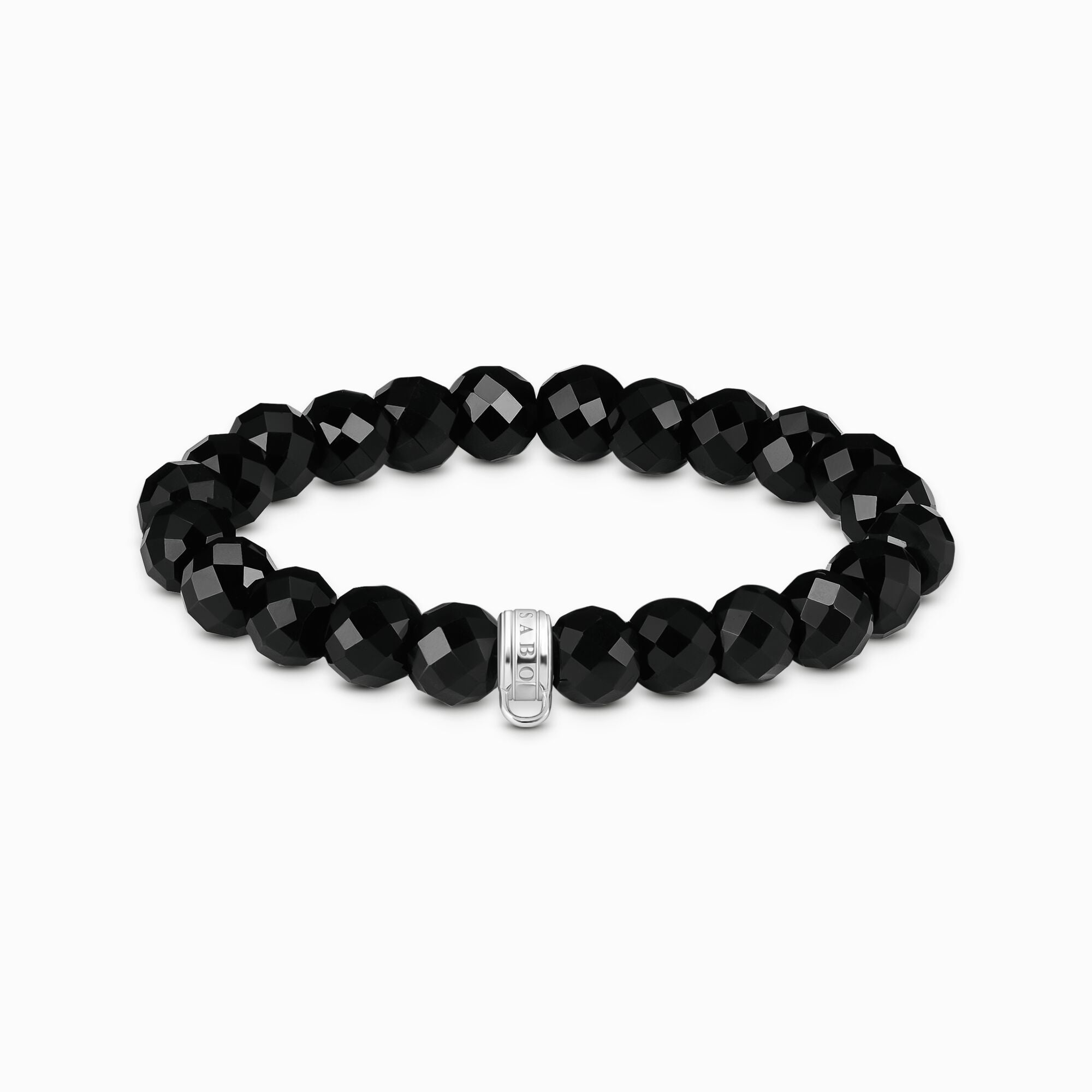 Bracelet bijoux Thomas Sabo perles obsidienne argent sterling style mode noir