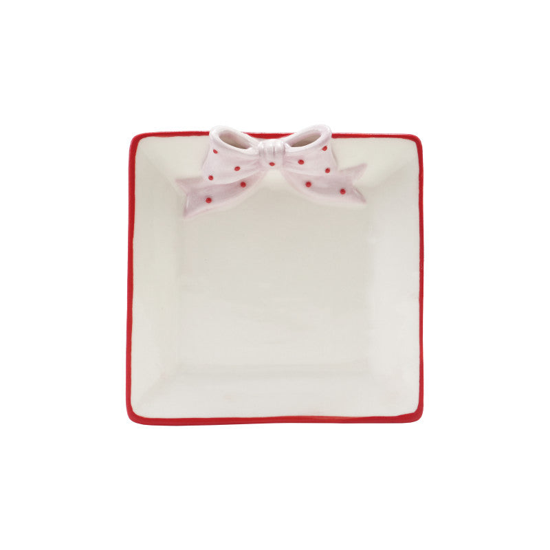 Videopoche blanc rouge boucle rose Noël mignon cadeau décoration Creative Coop
