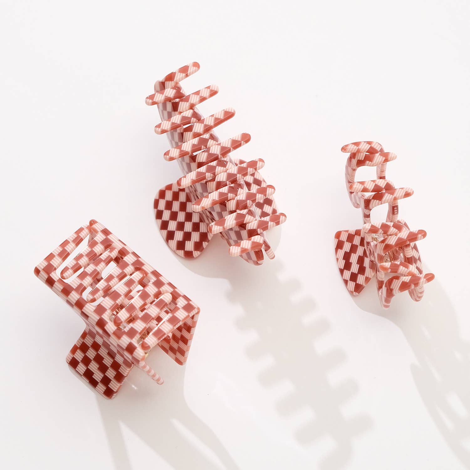 Pinces à cheveux - Rouge Vichy P/M