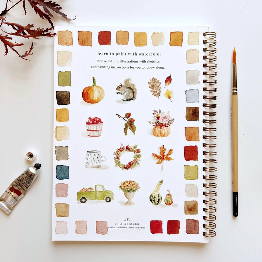 Cahier d'aquarelle - Automne | Emily Lex Studio