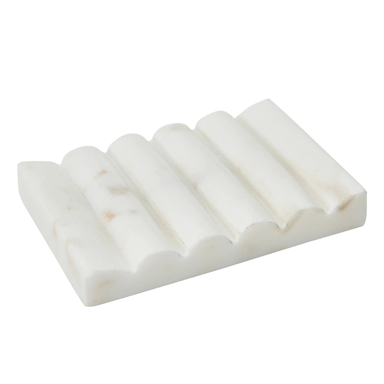 Savonnier sculpté marbre blanc creative Coop maison décoration salle-de-bain 