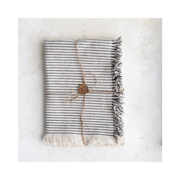 Linge main cuisine coton rayures françaises creative coop