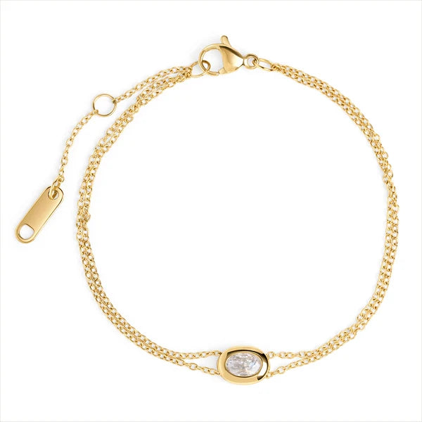 Bracelet Clemence - Acier Inoxydable 316L - Or PVD