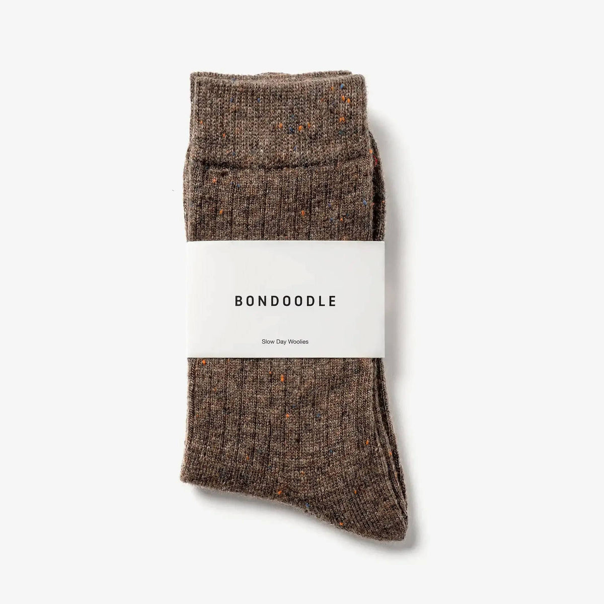 Chaussettes en laine mérinos - Brun confettis | Bondoodle