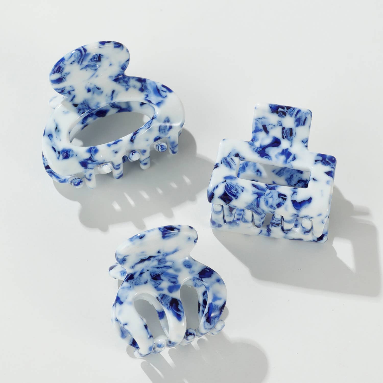 Mini Pinces à cheveux Bleu Côtier acétate de cellulose Adorro