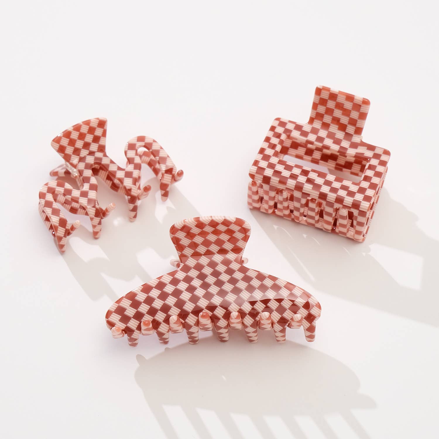 Pinces à cheveux Rouge Vichy P/M acétate de cellulose Adorro