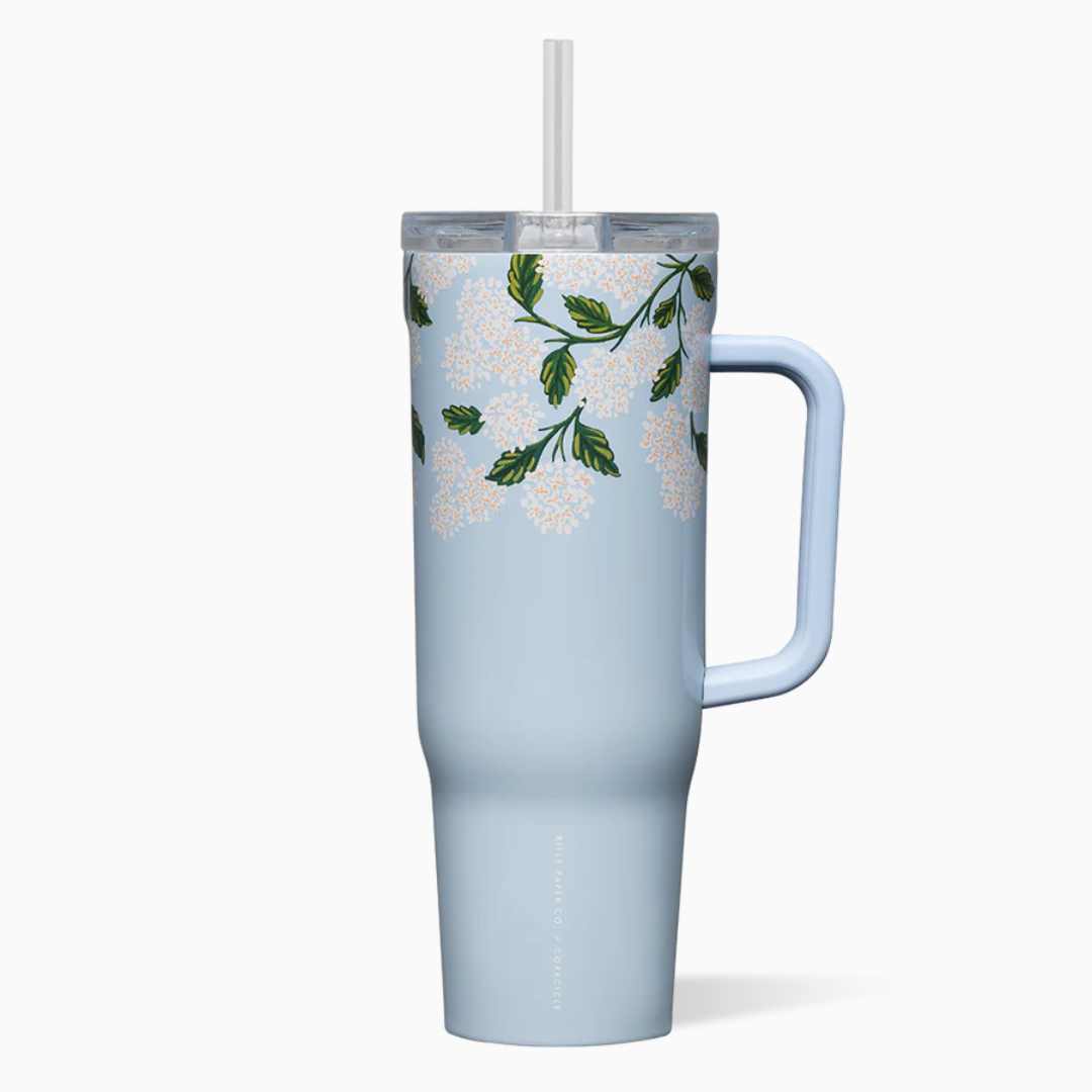 Tasse Paille Corkciclr Rifle Paper Co. Fleurs Hydrangea