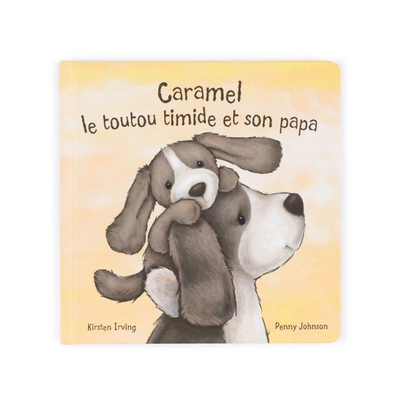 Livre enfant Jellycat français Caramel chien