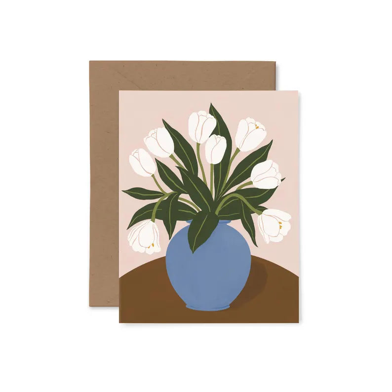 Carte Tulipes Blanches