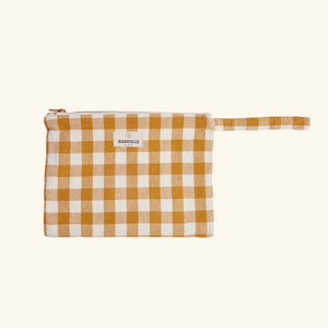 Pochette avec Anse Honoré Vichy Jaune Ocre