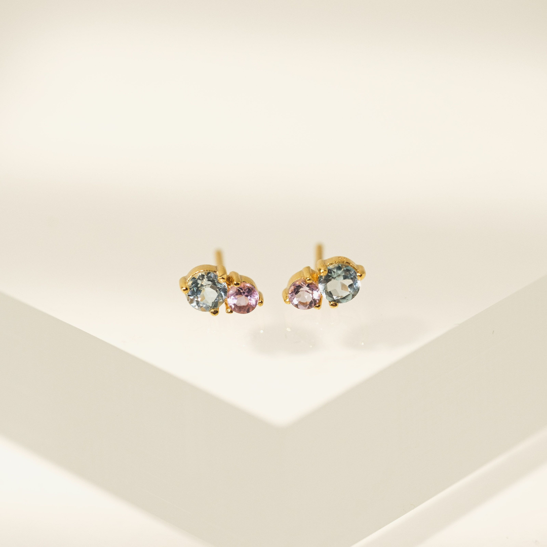 Boucles Luma Topaze Bleue