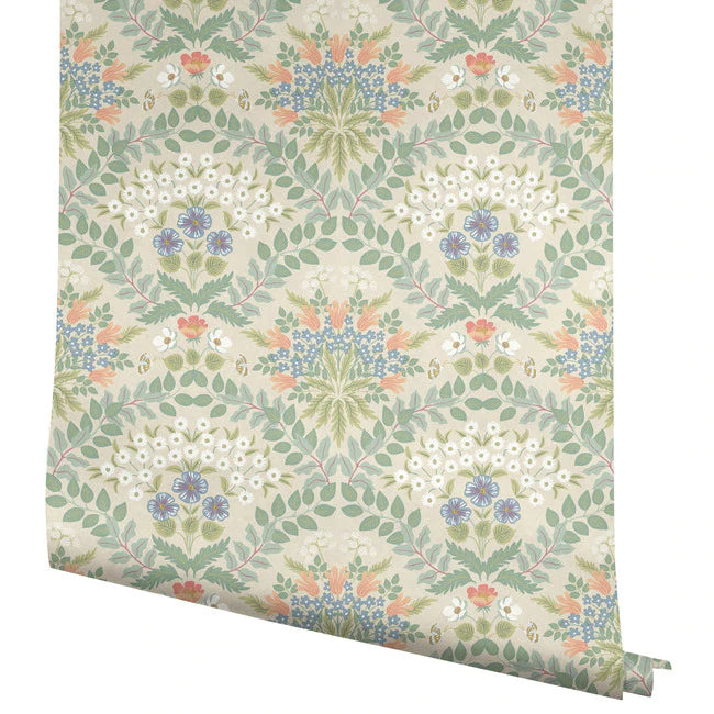 papier peint Rifle Paper co. Bramble lin beige