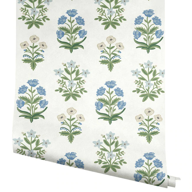 papier peint Rifle Paper co. Mughal bleu