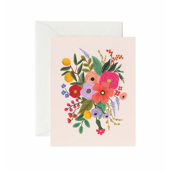 Carte Bouquet rose pâle
