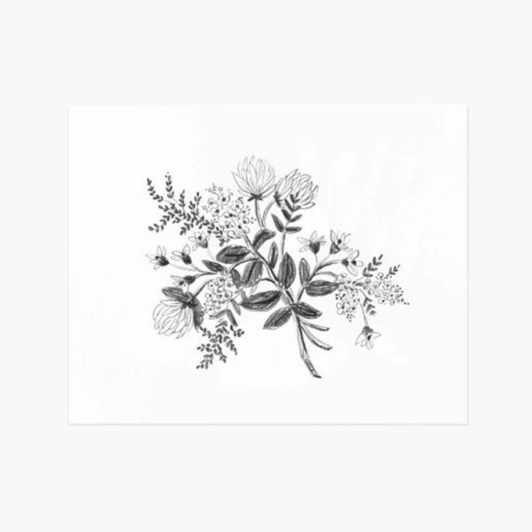 affiche Rifle Paper 8x10 clover sketch
