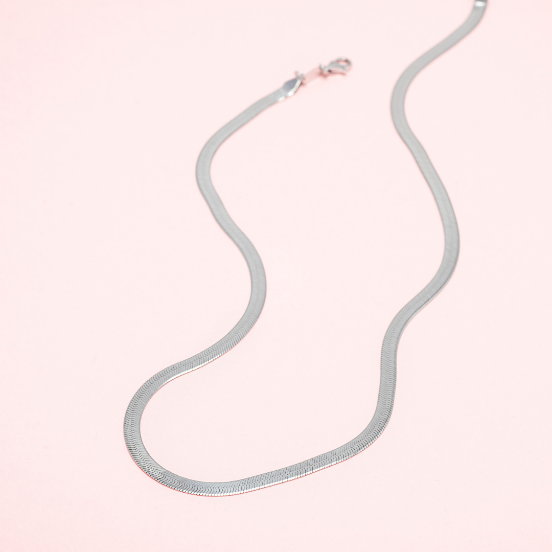 chaîne chevron argent sterling