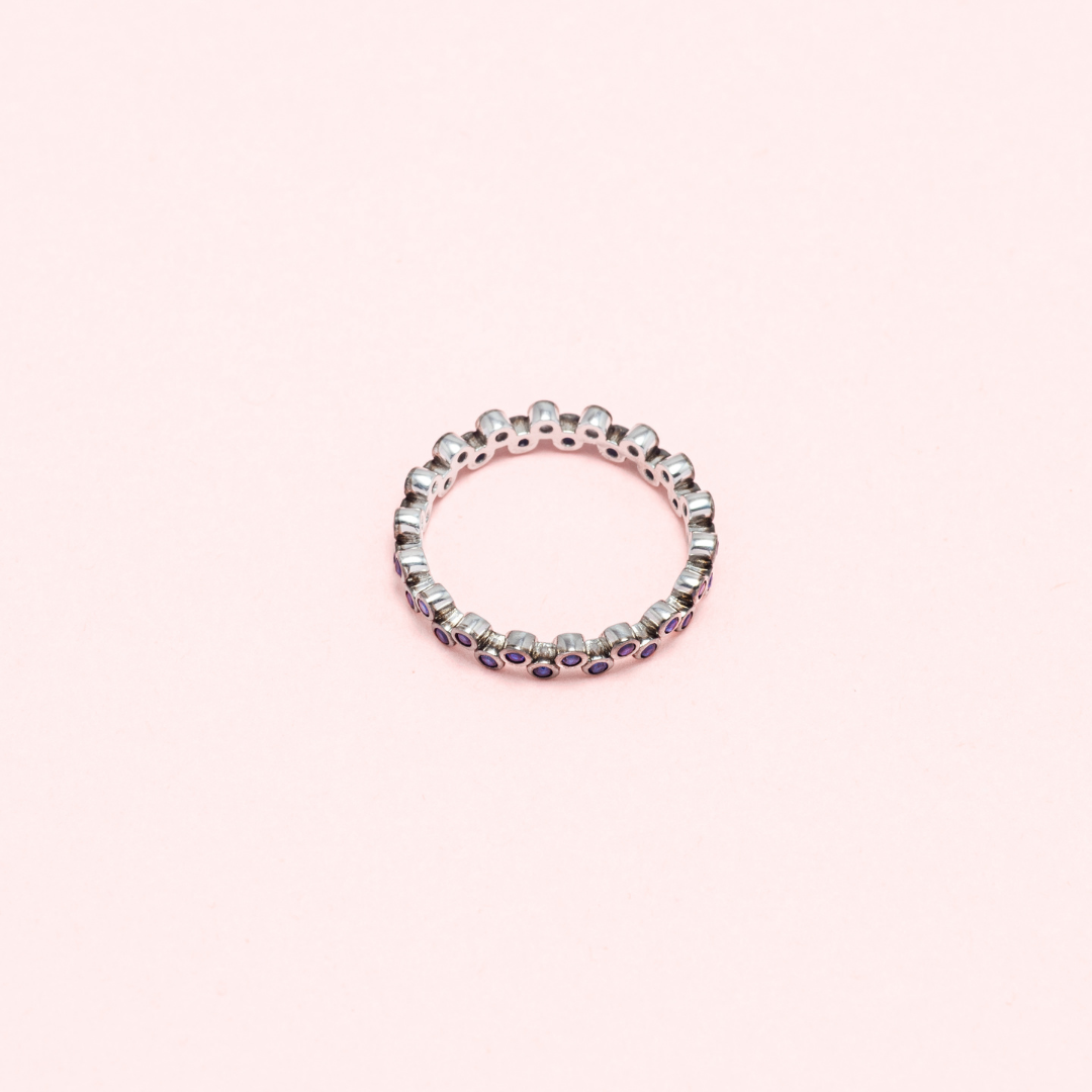 Bague argent water glint cristal marine