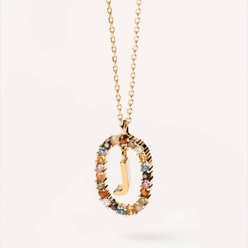 Pendentif or Lettre Alphabet J PDPaola