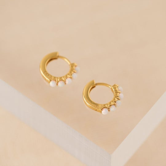 Anneaux Huggie opal or vermeil Lover's Tempo