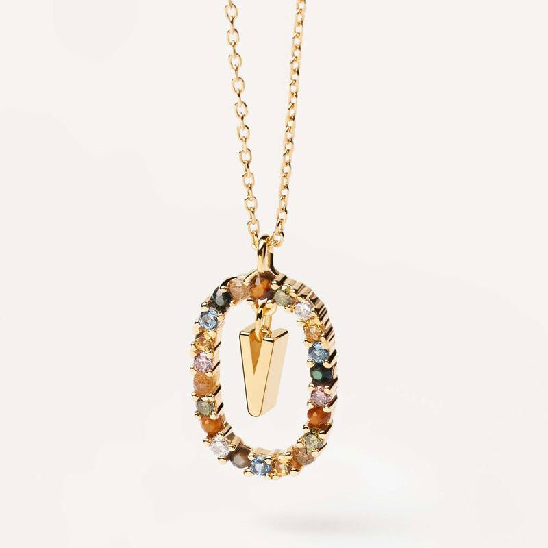 Pendentif or Lettre Alphabet V PDPaola
