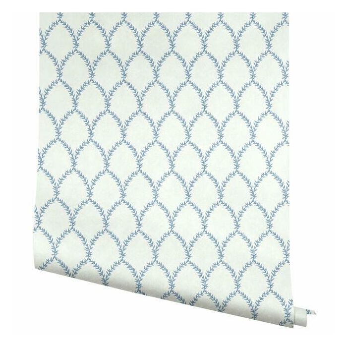 papier peint Rifle Paper Laurel bleu