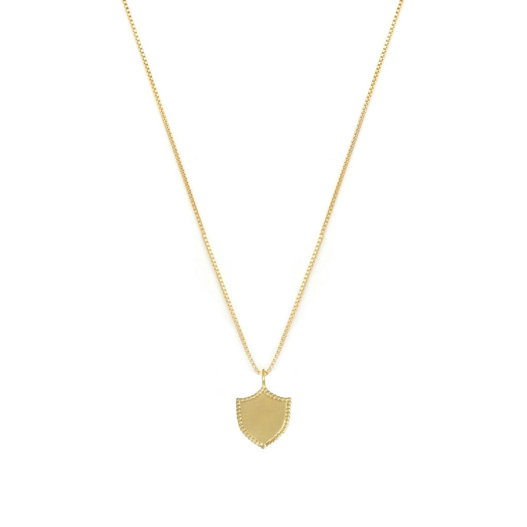 Leah Alexandra bouclier pendentif or