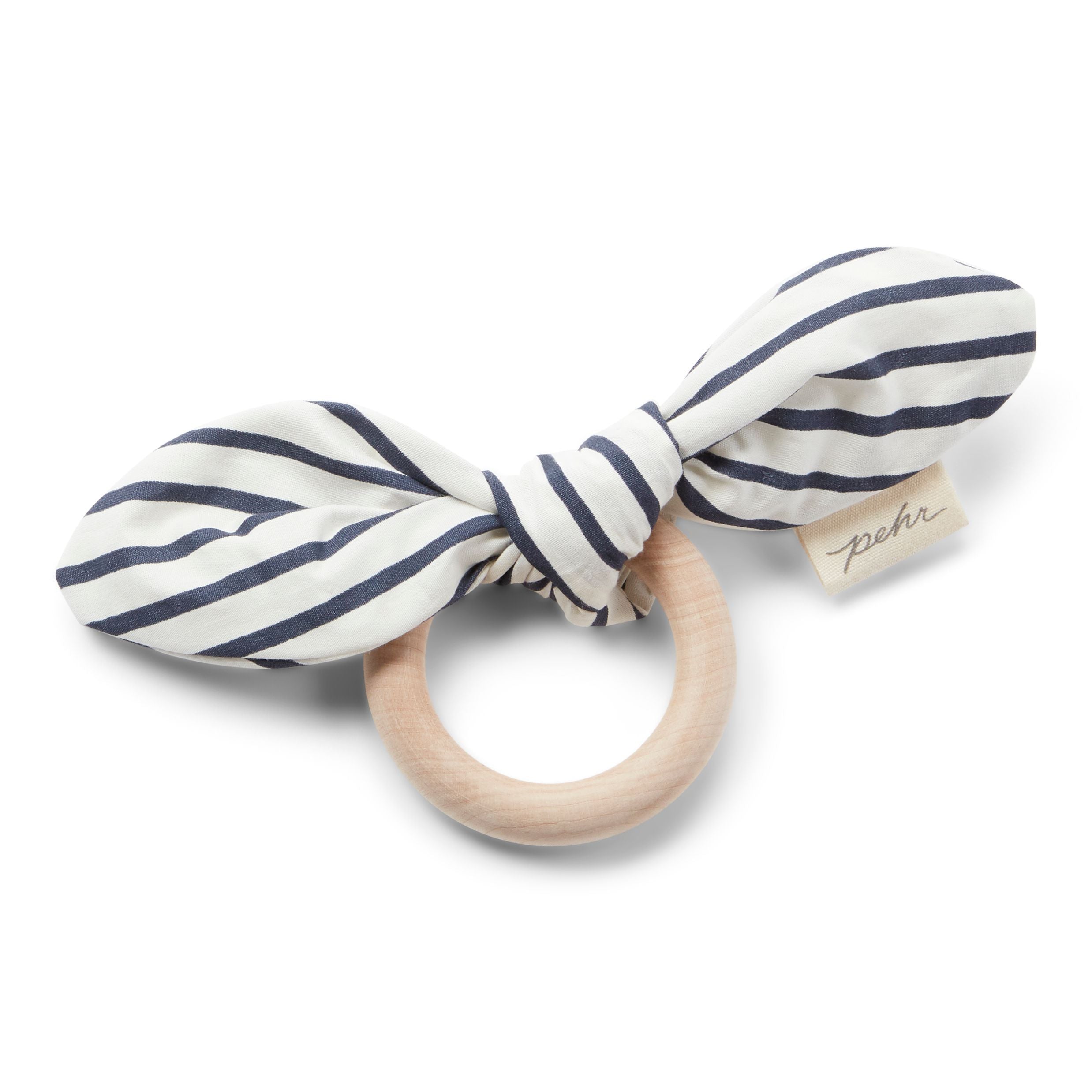 anneau dentition bébé Pehr rayure bleu